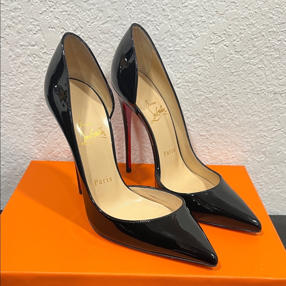 Christian Louboutin Glossy Black Stiletto Heels